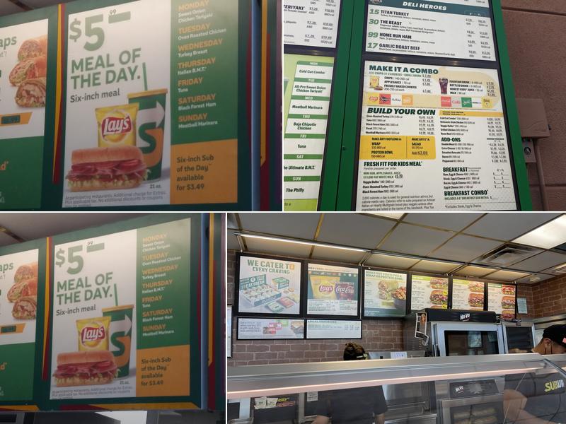Subway Menu