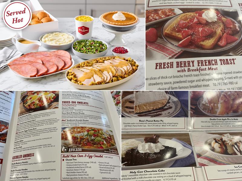 Bob Evans Menu