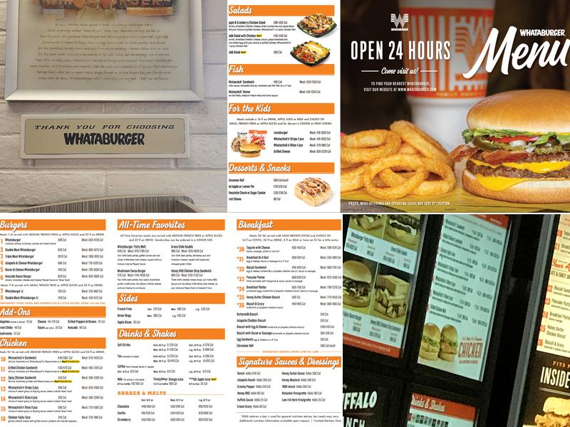 Whataburger Menu