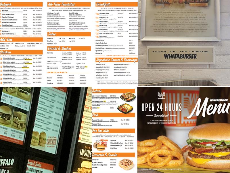 Whataburger Menu