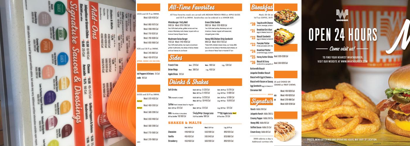 Whataburger Menu
