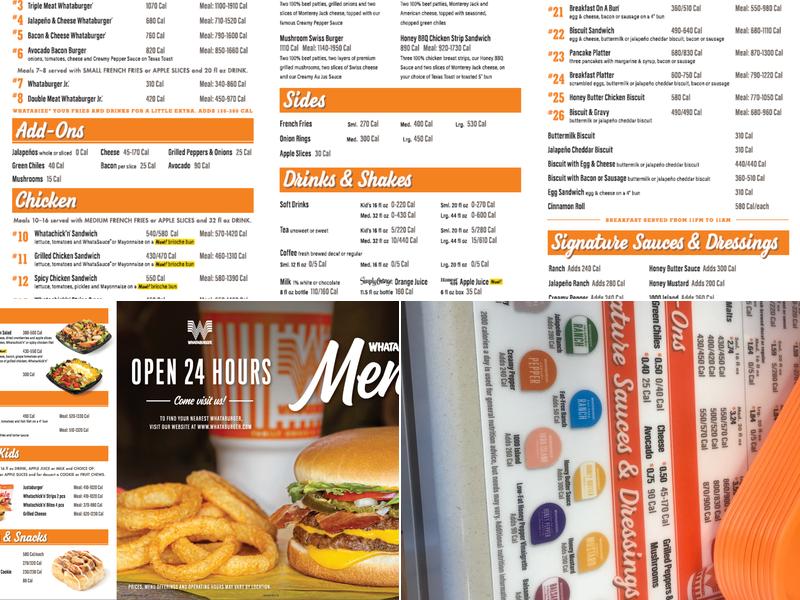 Whataburger Menu