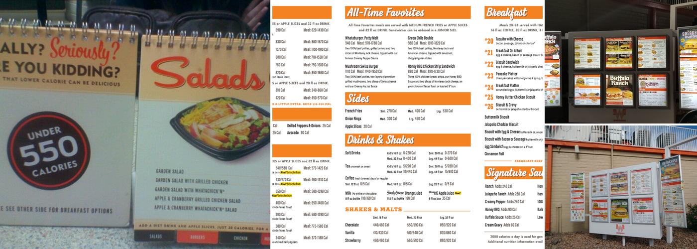 Whataburger Menu