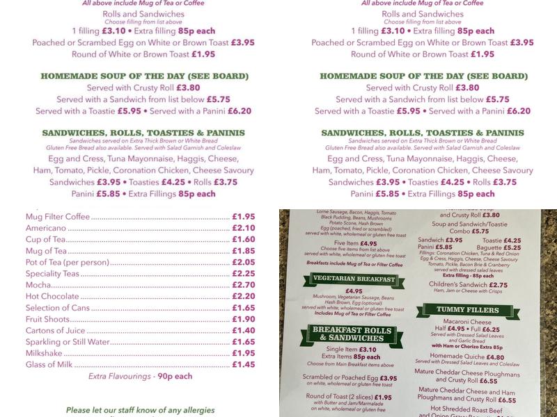 Thistle Do Nicely Menu