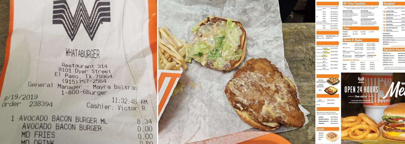 Whataburger Menu