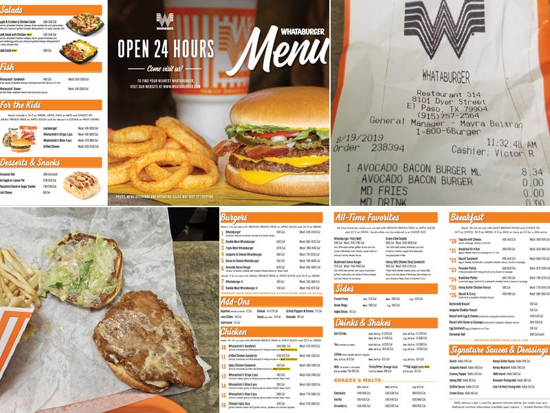 Whataburger Menu