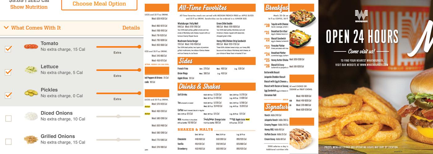 Whataburger Menu