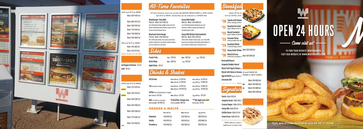 Whataburger Menu