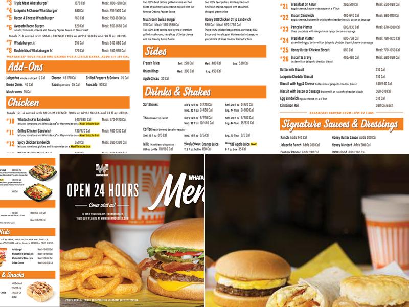 Whataburger Menu