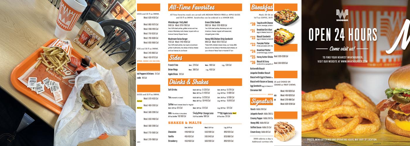 Whataburger Menu