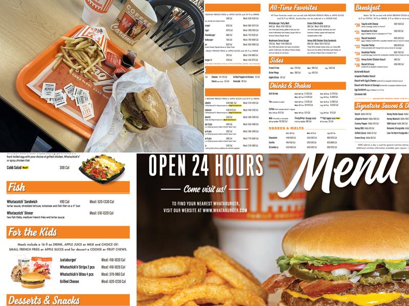 Whataburger Menu