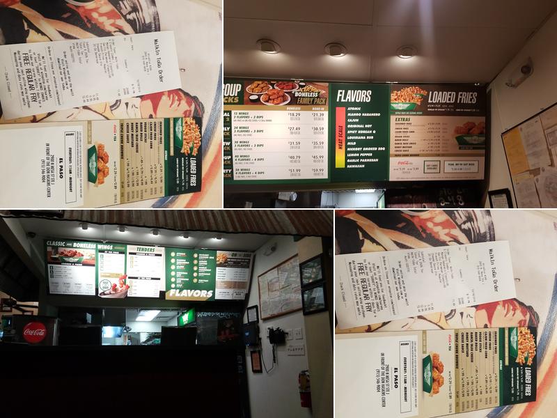 Wingstop Menu