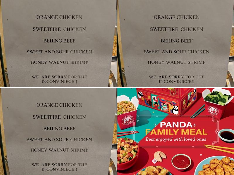 Panda Express Menu
