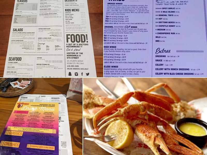 Hooters Menu