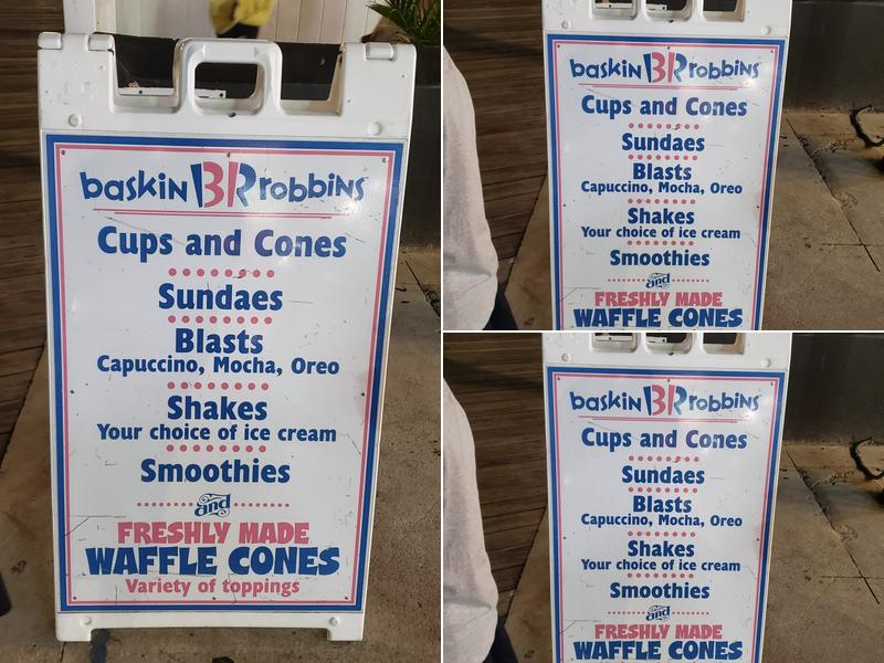 Baskin Robbins Menu