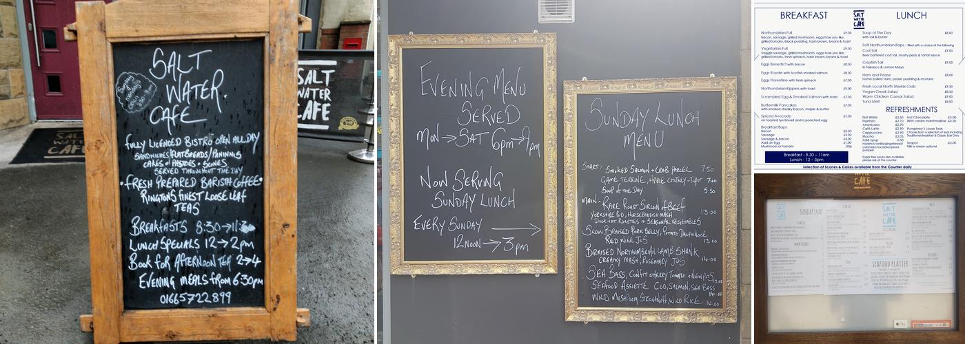 Salt Water Cafe Menu