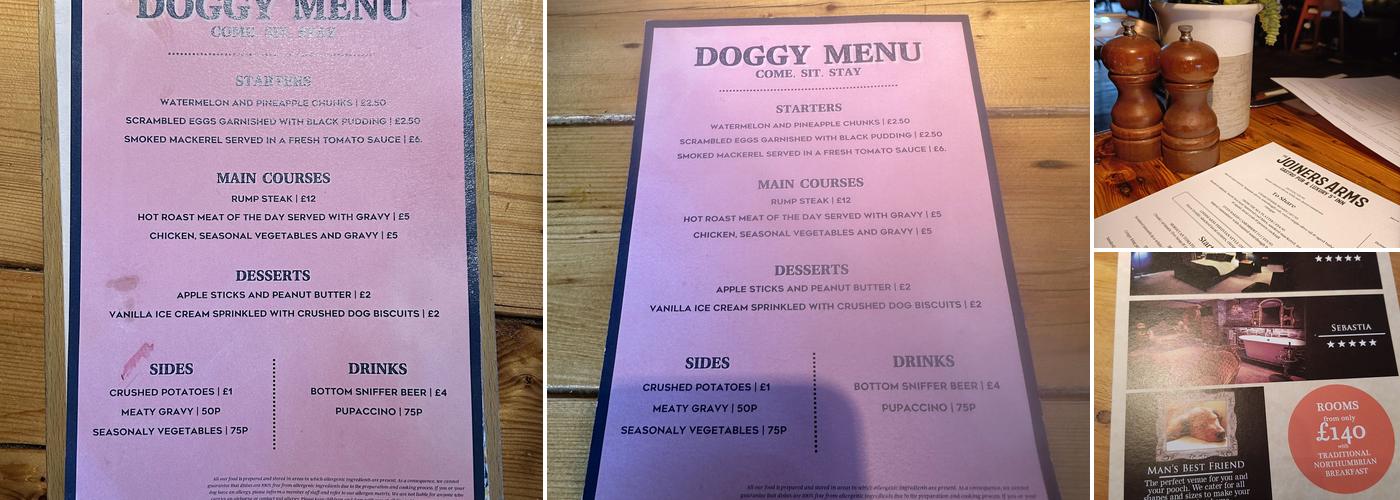 The Joiners Arms Menu