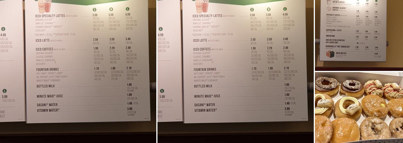 Krispy Kreme Menu