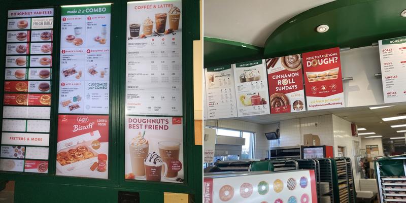 Krispy Kreme Menu