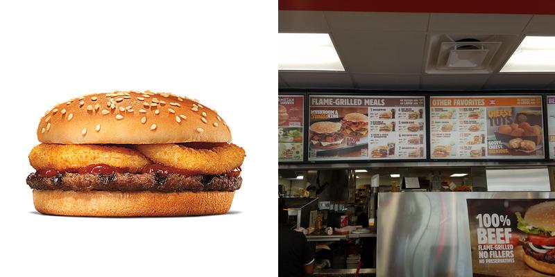 Burger King Menu