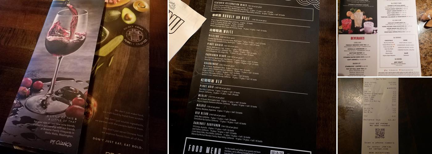 P.F. Chang's Menu