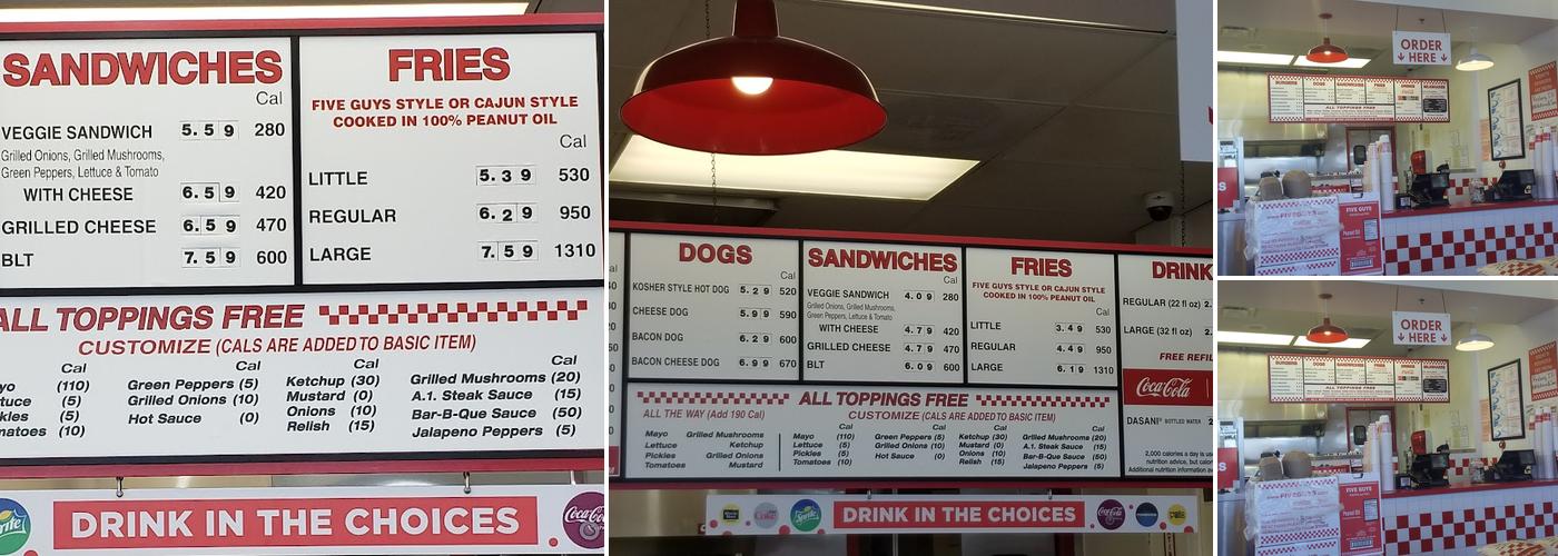 Five Guys Menu