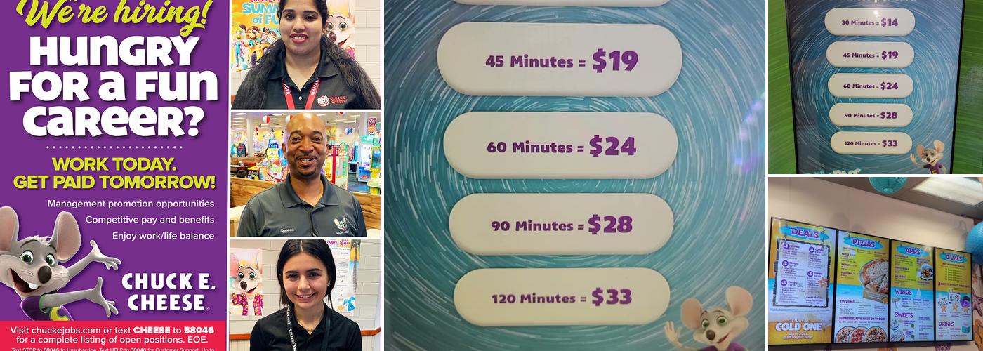 Chuck E. Cheese Menu