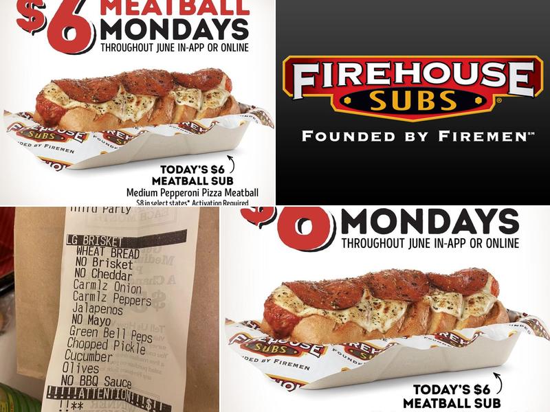 Firehouse Subs Redd Rd. Menu