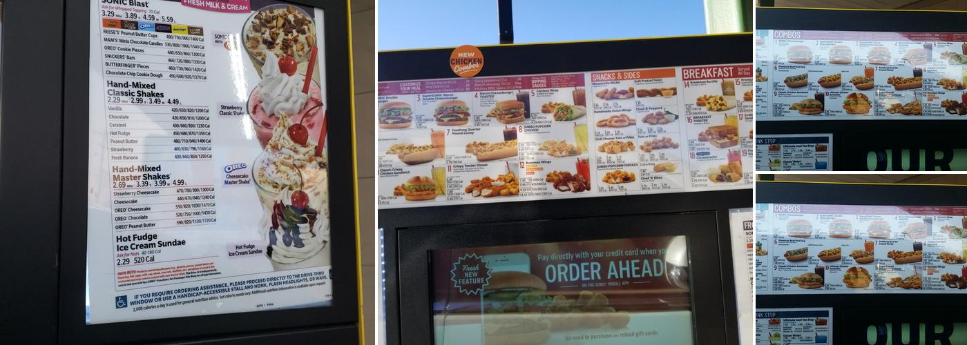 Sonic Drive-In Menu
