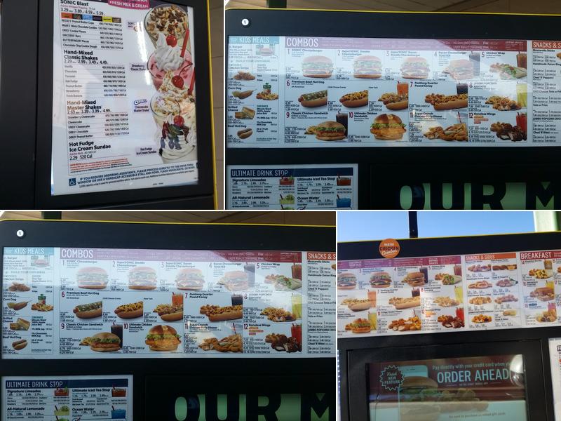Sonic Drive-In Menu