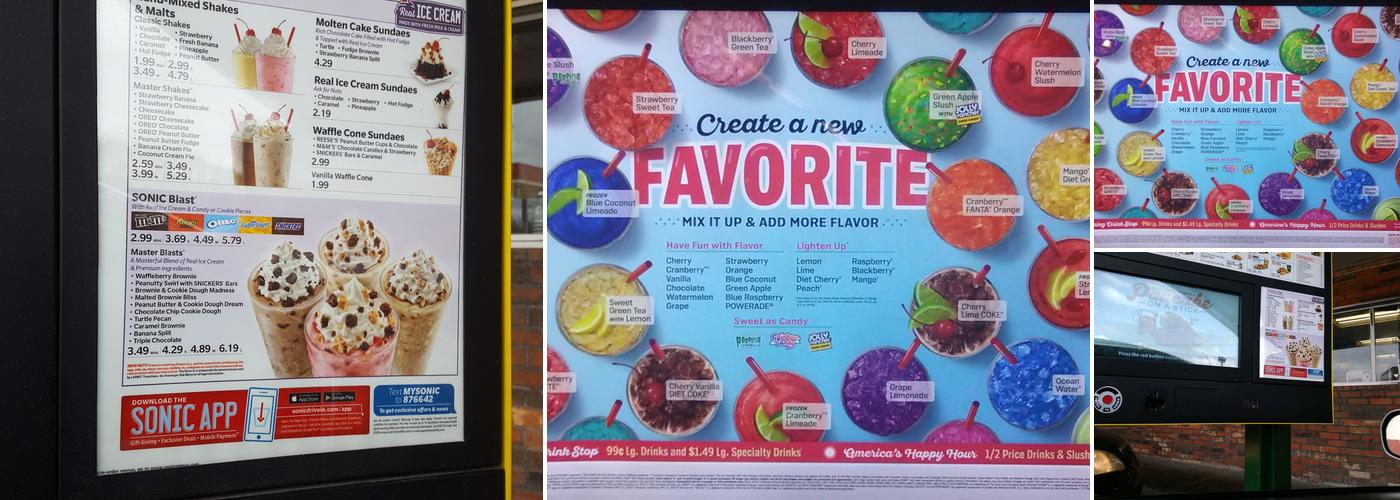 Sonic Drive-In Menu