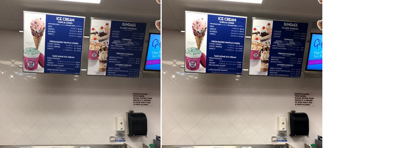 Baskin-Robbins Menu