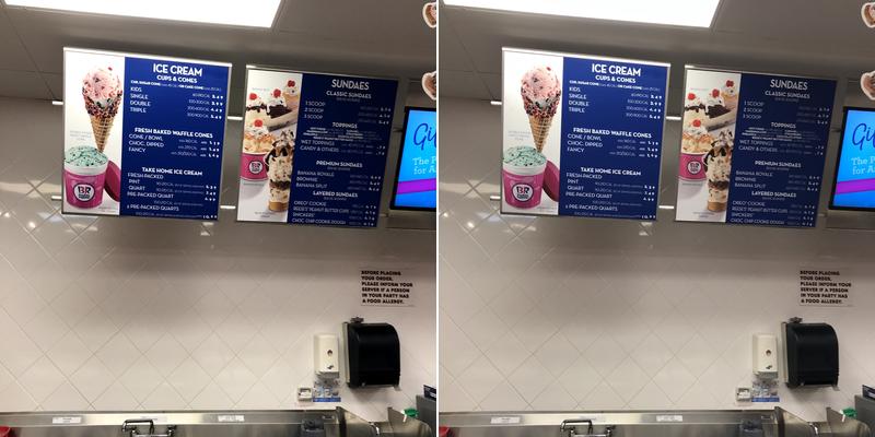 Baskin-Robbins Menu