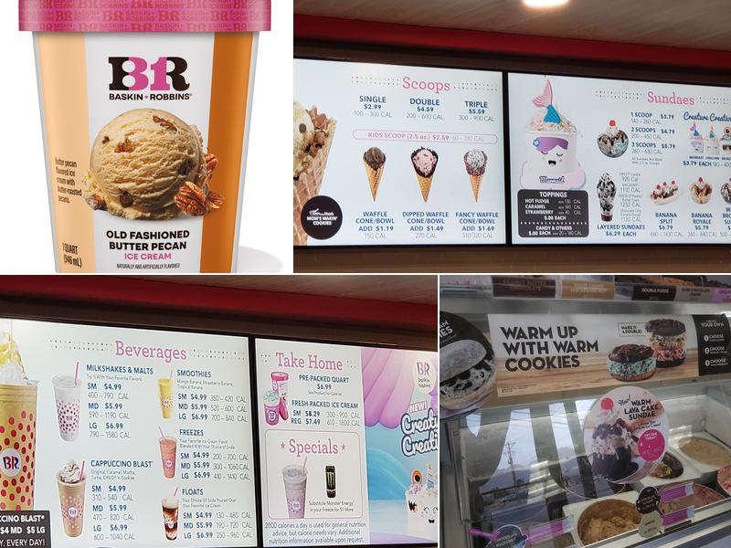 Baskin-Robbins Menu