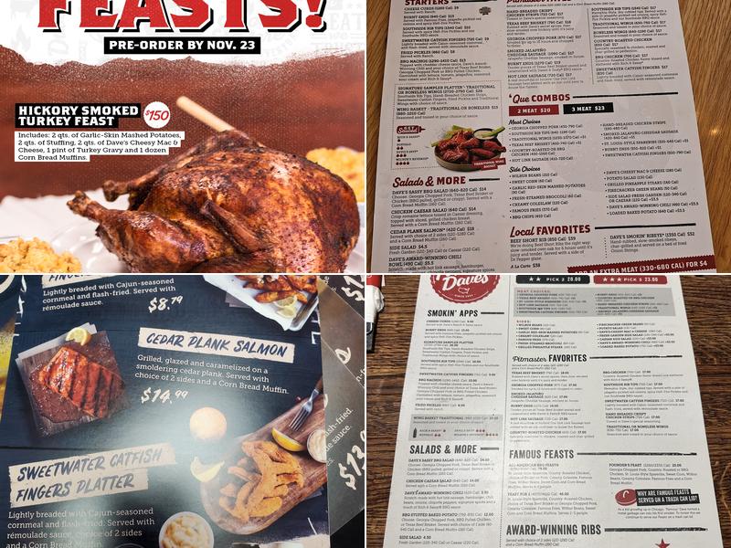 Famous Dave's El Paso Menu