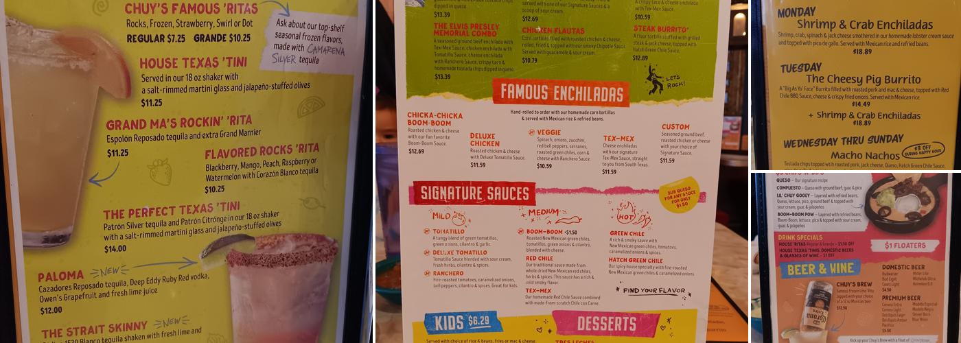 Chuy's Menu