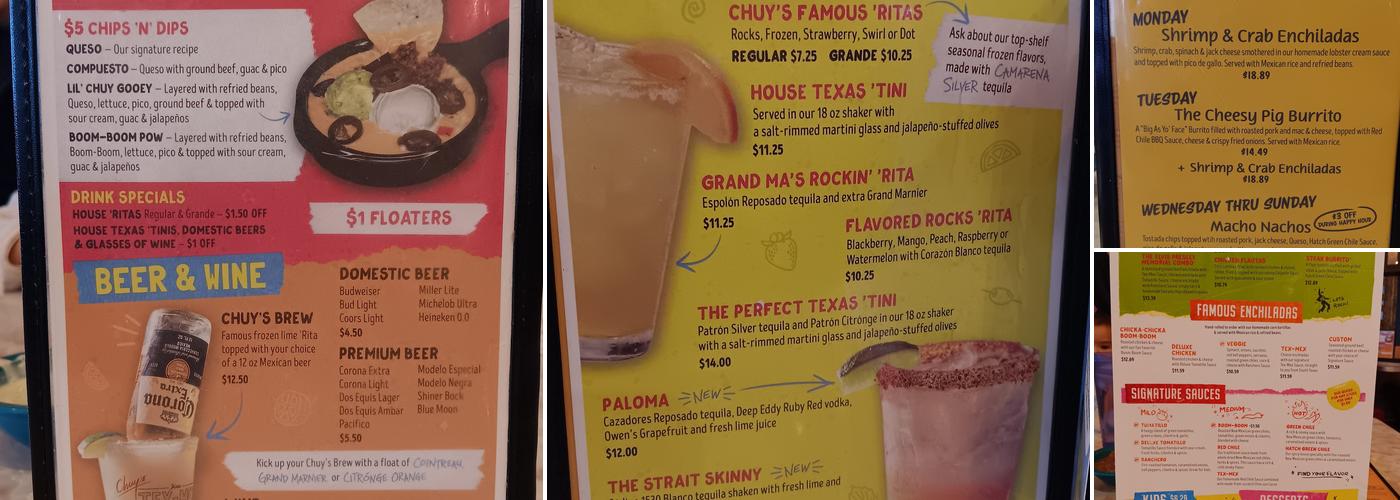 Chuy's Menu