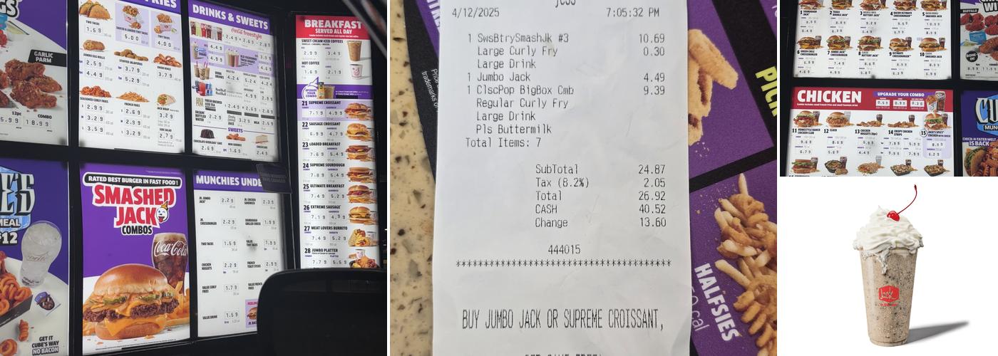 Jack in the Box Menu