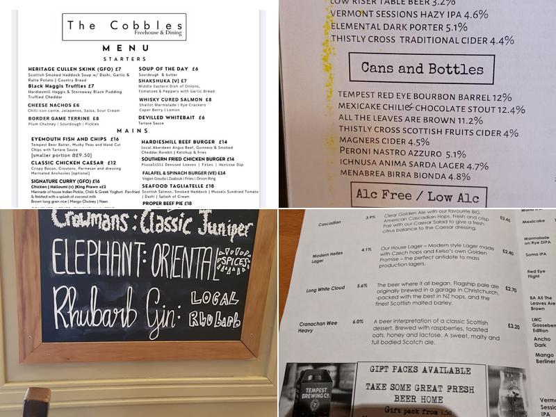 The Cobbles - Freehouse & Dining Menu