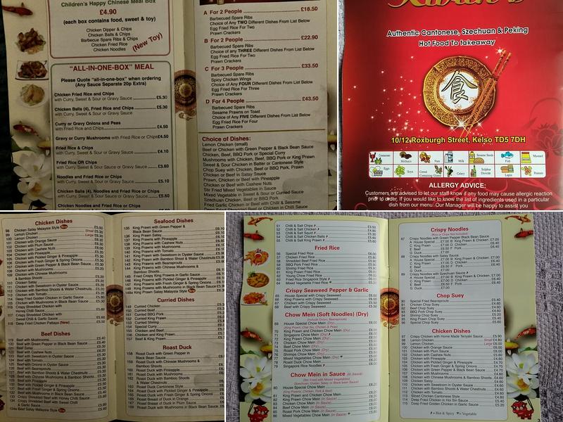 Kwan's Chinese Takeaway Menu