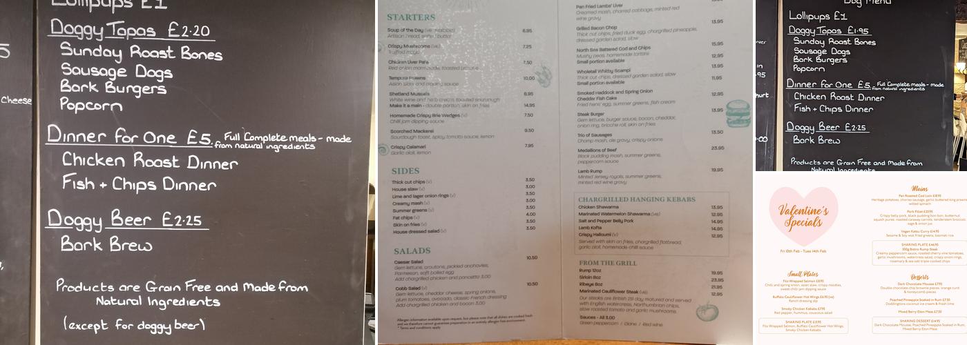 The Ridley Arms Menu