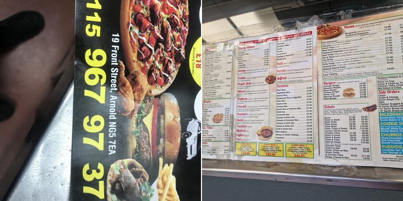 Midland Kebab Menu