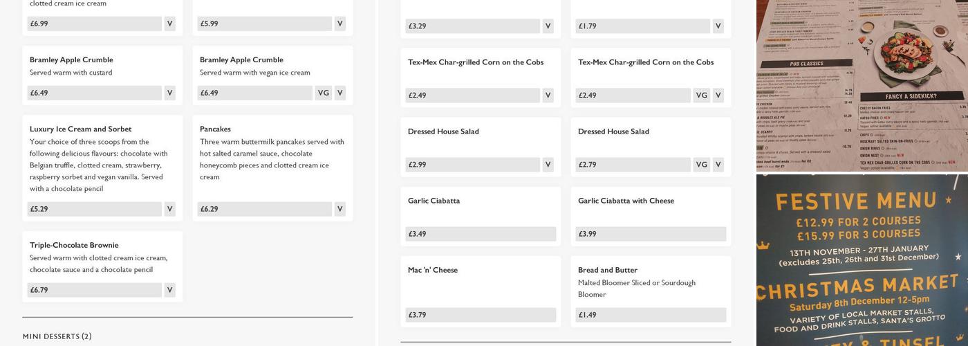 Tree Tops - Pub & Grill Menu