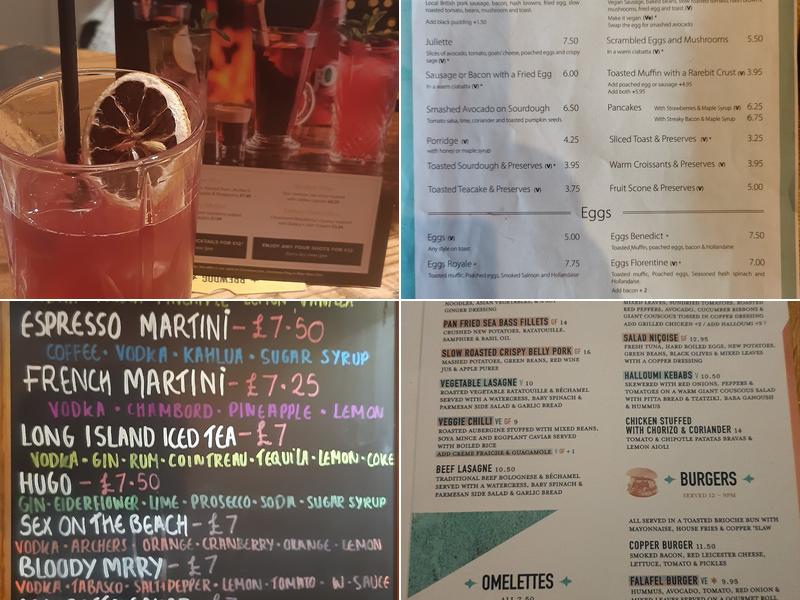 Copper Mapperley Menu