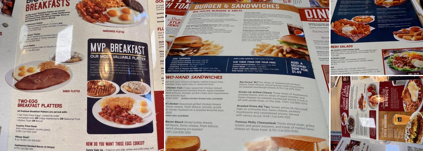 Huddle House Menu