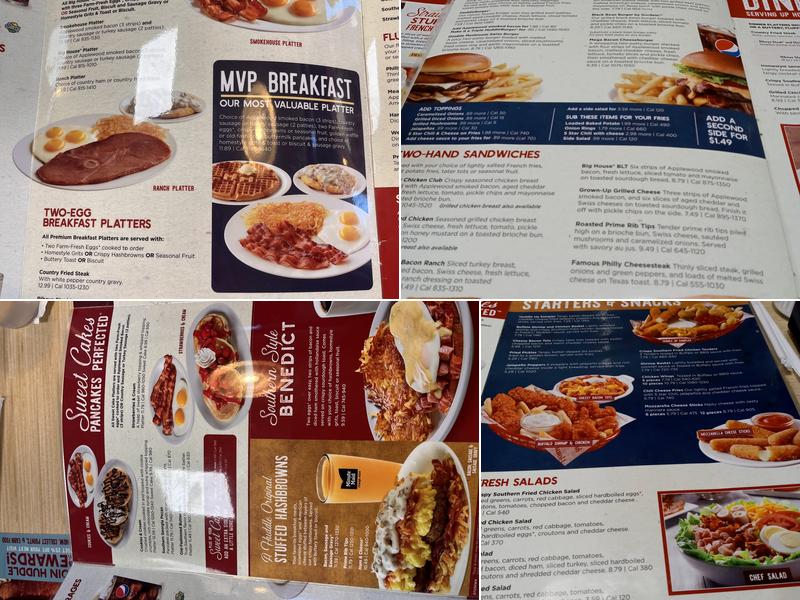 Huddle House Menu