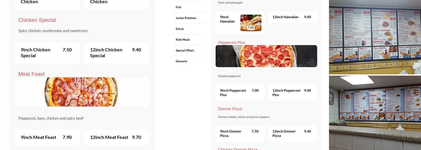 Britanya Pizza Menu