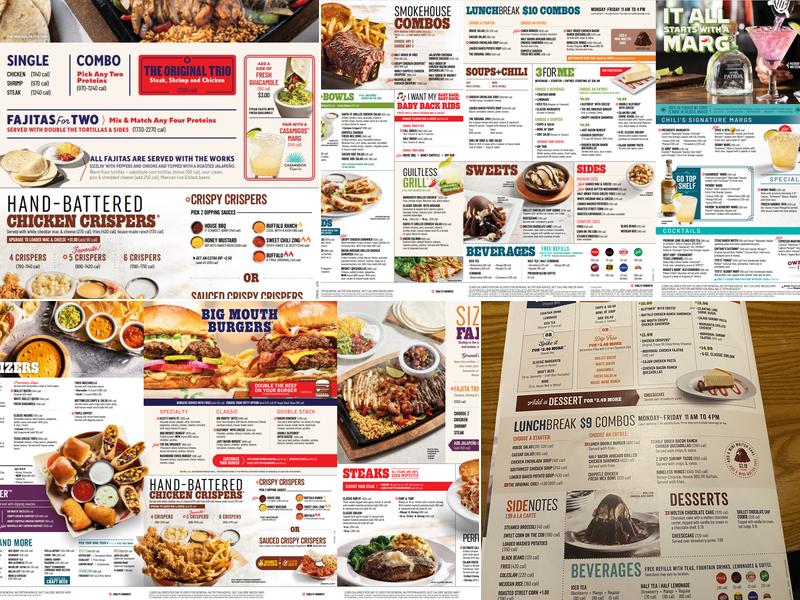 Chili's Grill & Bar Menu