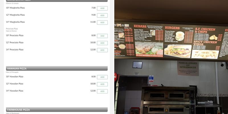 Ruby Murrays Fast Food Menu