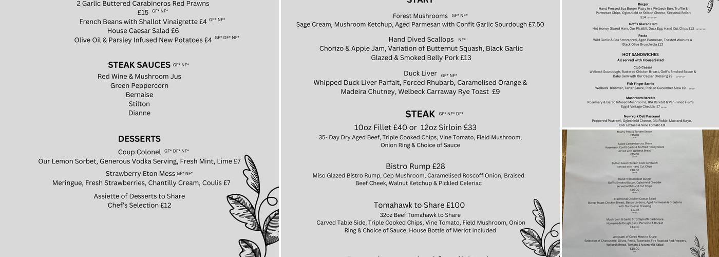 Launay's Restaurant Menu